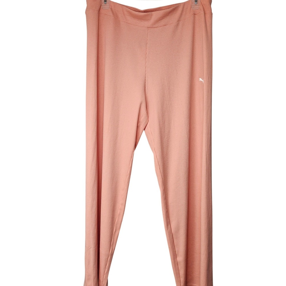 Puma ESS Straight Leg Rib Pants Pink Fruit Womens 2X 687914 18 NWT